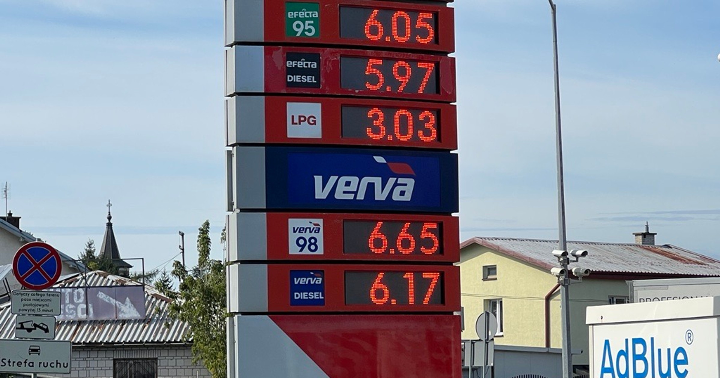 Ceny na stacji benzynowej 20 września 2023 r