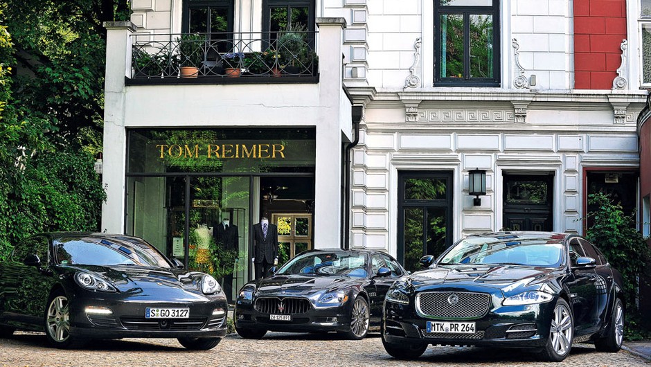 Garnitur w rozmiarze V8: Porsche Panamera S kontra Maserati Quattroporte i Jaguar XJ