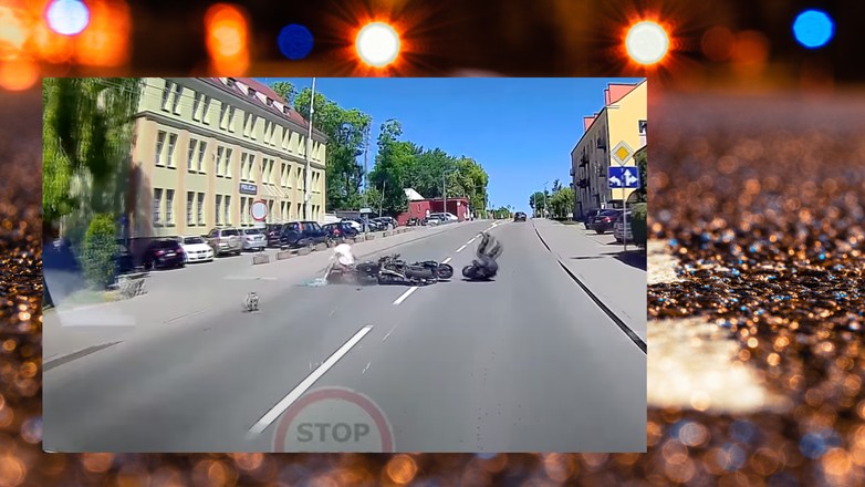 Wypadek motocykl i skuter