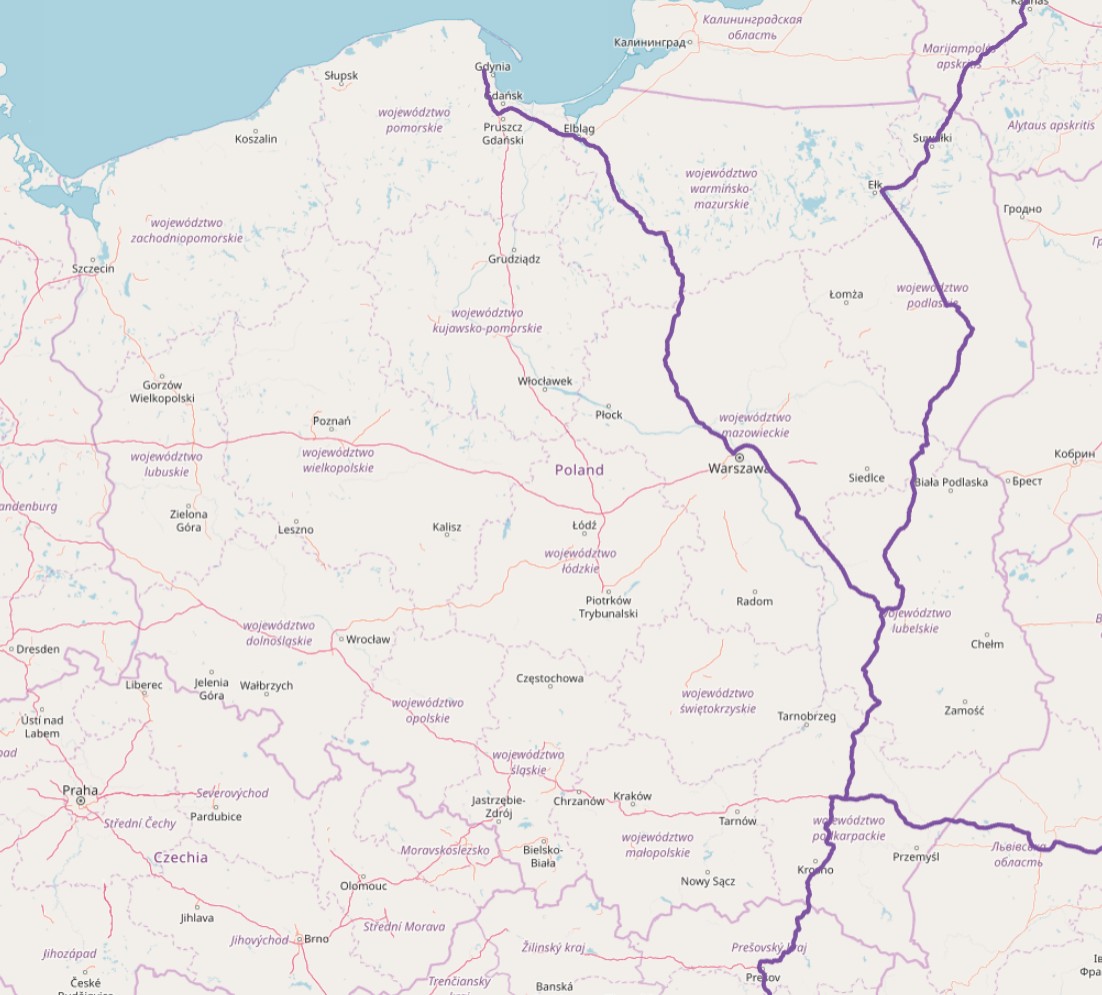 Korytarz - Morze Bałtyckie - Morze Czarne - Morze Egejskie