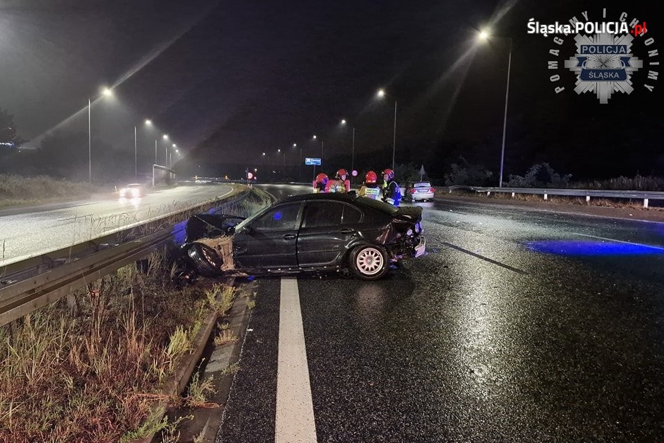 Wypadek na autostradzie A4 w Rudzie Śląskiej