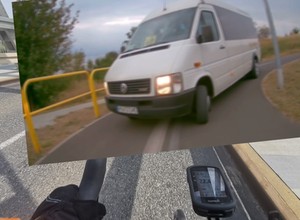 Szeryf na rowerze kontra kierowca busa na drodze dla rowerów. Kto miał rację?
