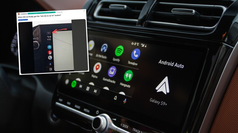 Android Auto z nowym przyciskiem