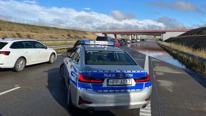 Rozlewisko na autostradzie A1