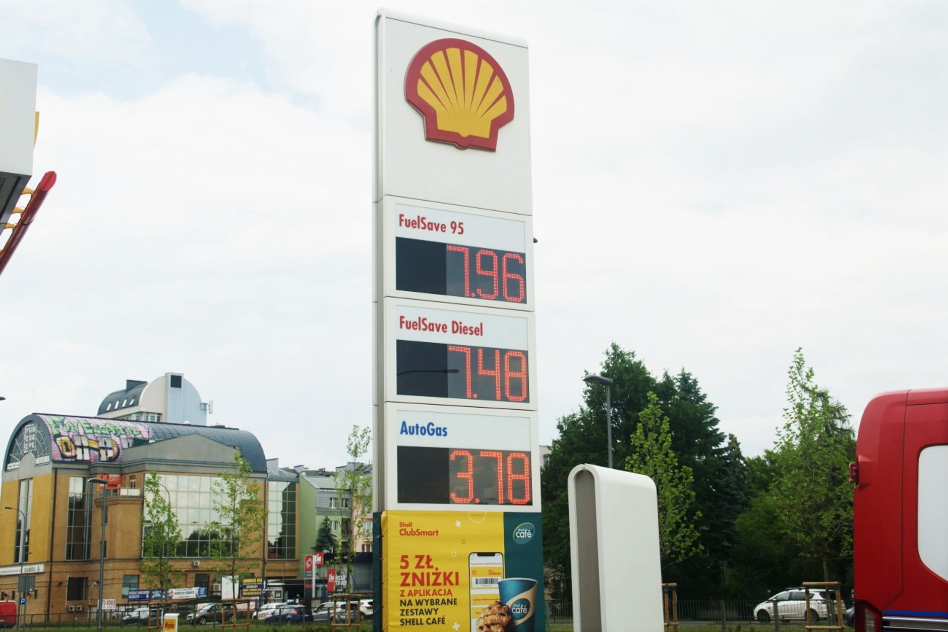 Ceny paliw na stacji Shell w Warszawie (7.06.2022)