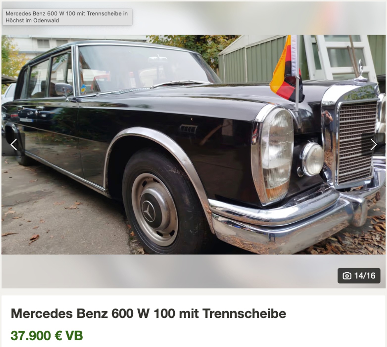 Reprezentacyjna limuzyna z mroczną tajemnicą pod maską