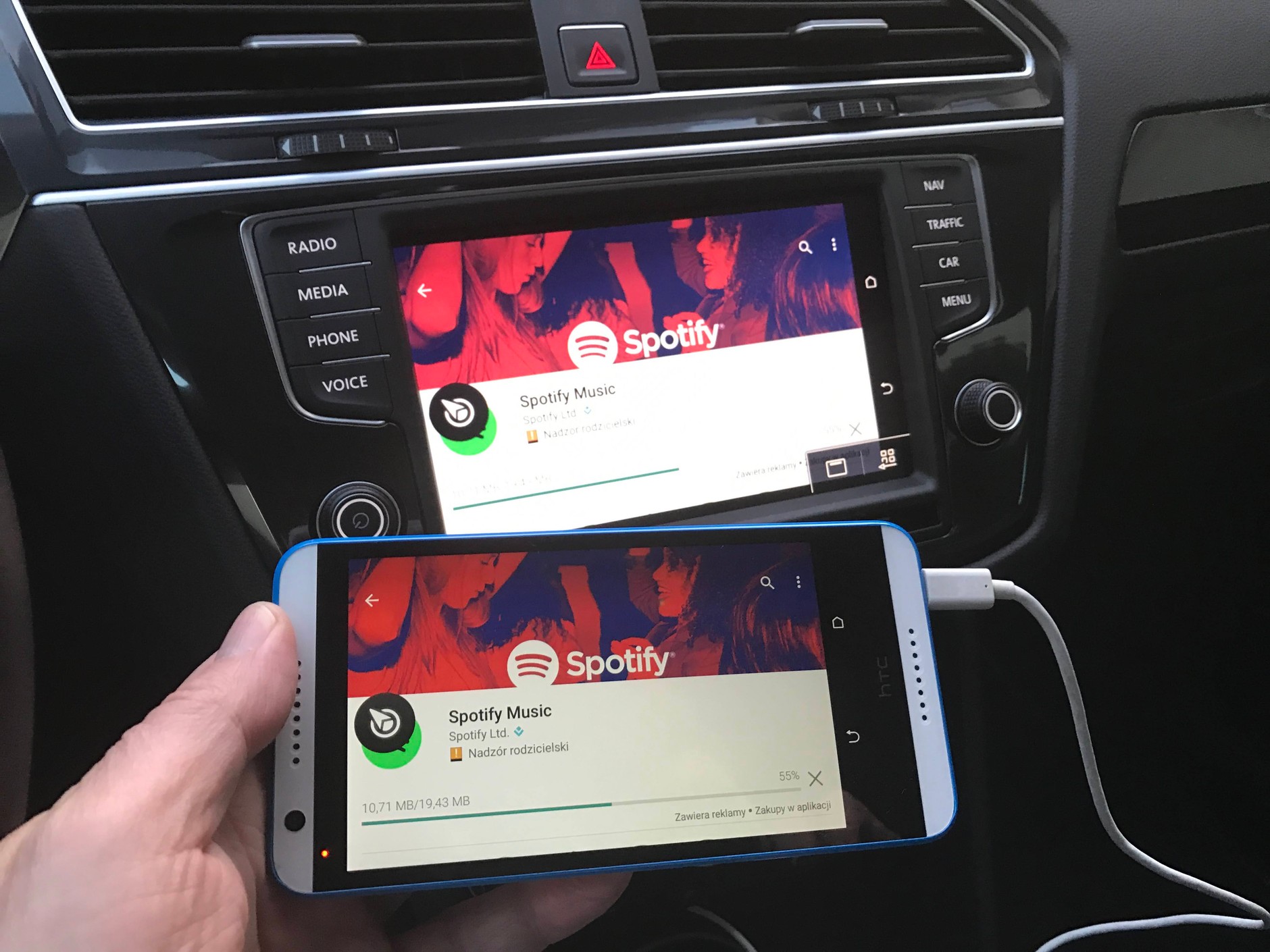 Spotify w samochodzie