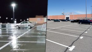 Wichury w Polsce. "Szalejące" wózki na parkingu pod marketem [Nagranie]