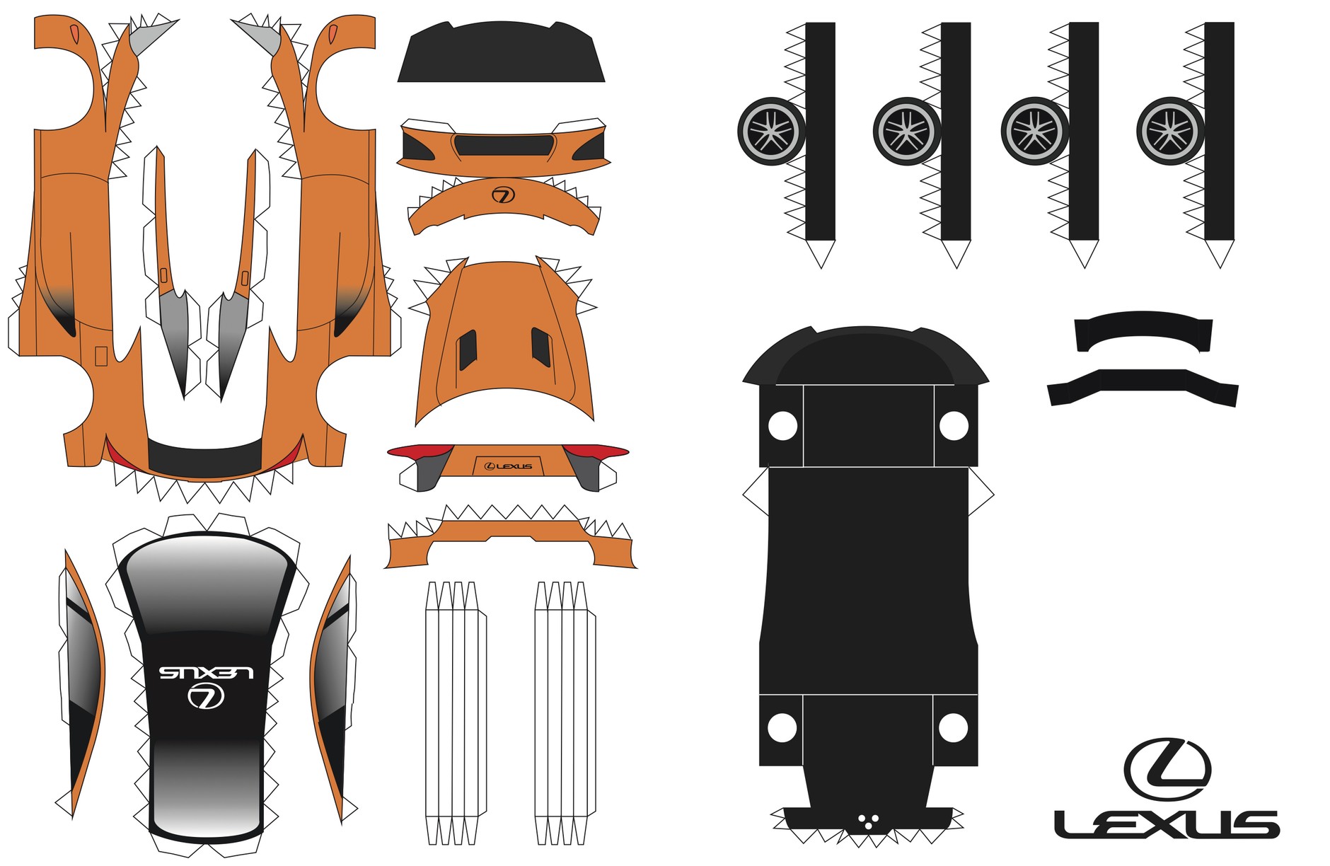 Lexus LFA – origami