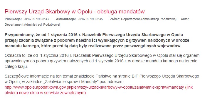 List z Urzędu Skarbowego w Opolu to nie oszustwo