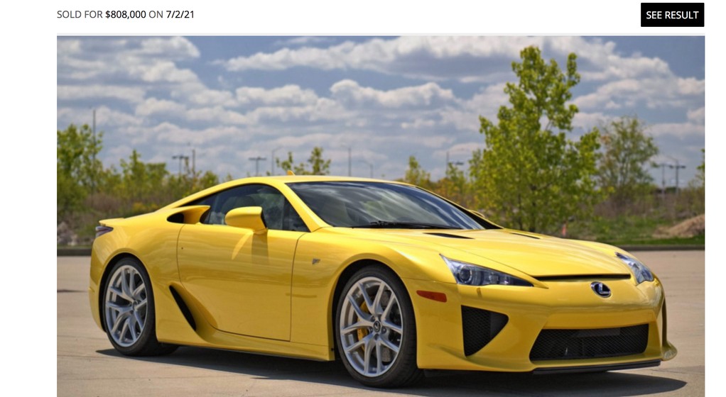Lexus LFA sprzedany przez Bring a Trailer
