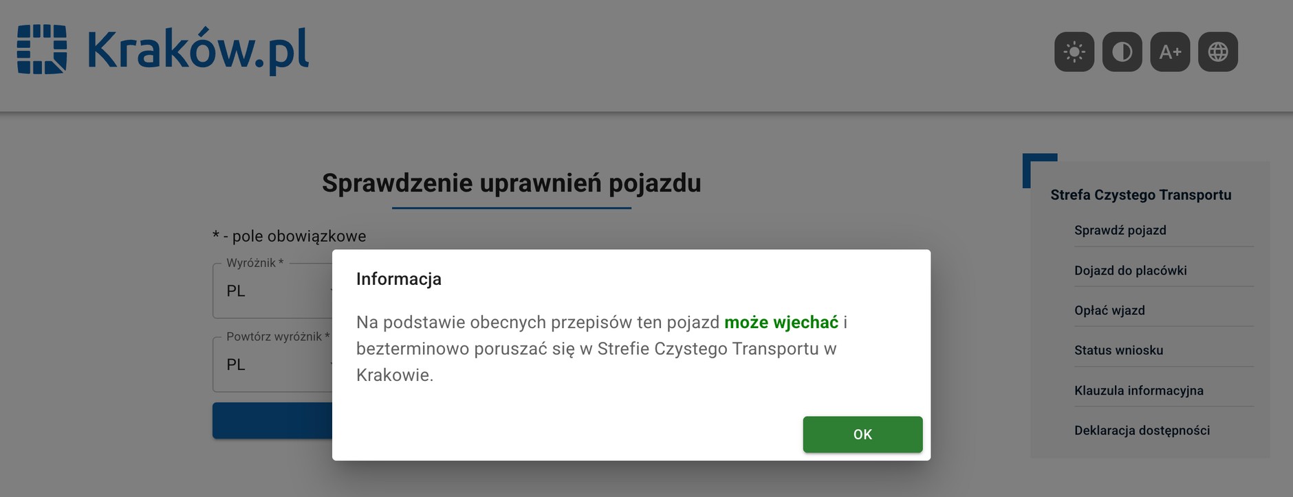 Wymogi SCT w Krakowie