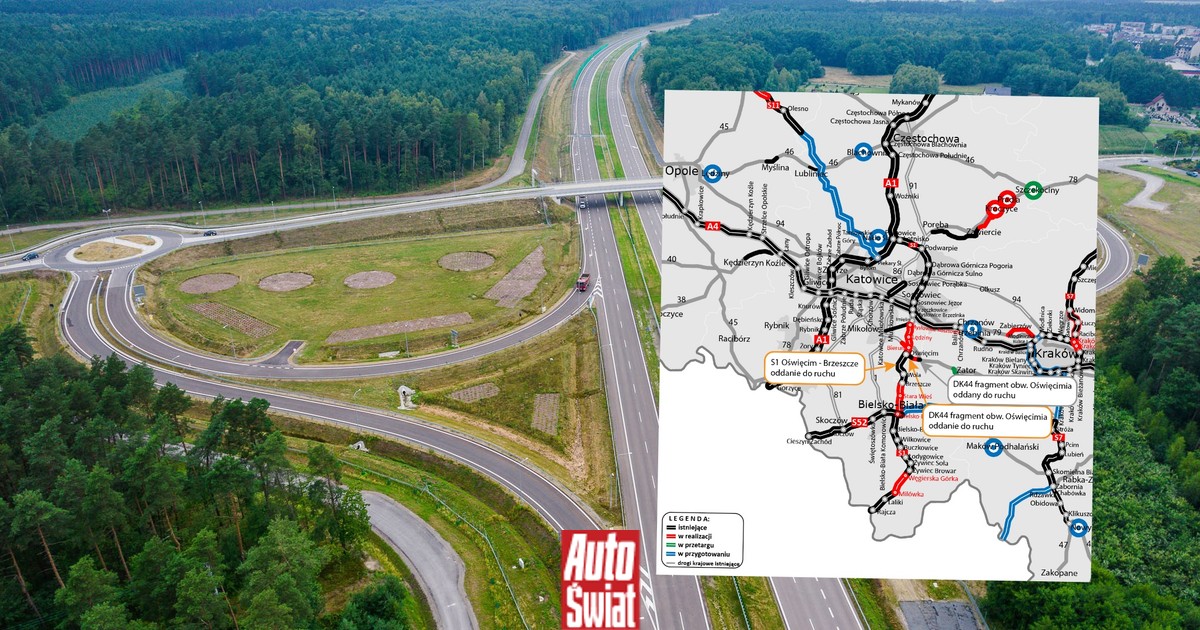 10 km nowej drogi S1 gotowe. Ułatwienia dla kierowców w Oświęcimiu