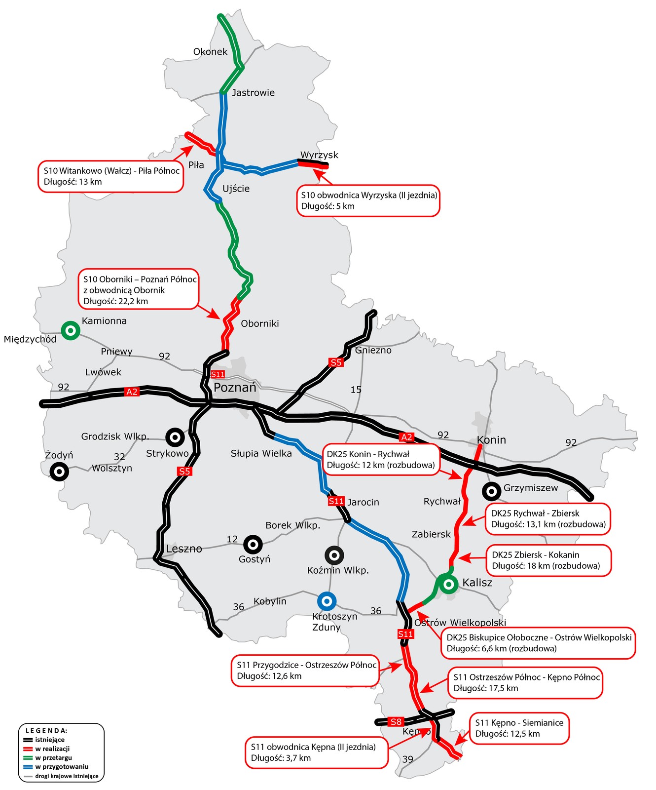 Które drogi w Wielkopolsce już są w realizacji?