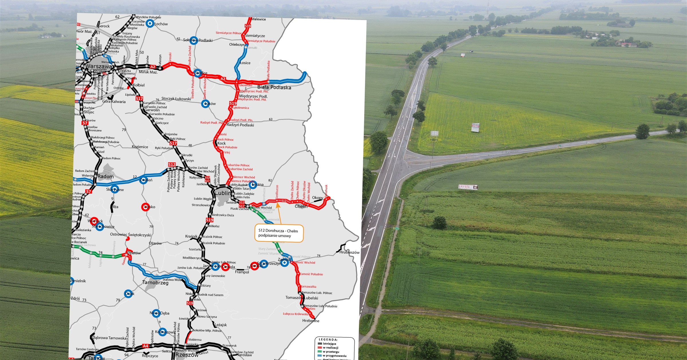 GDDKiA podpisała umowę na zaprojektowanie i budowę drogi S12 pomiędzy Dorohuczą i Chełmem