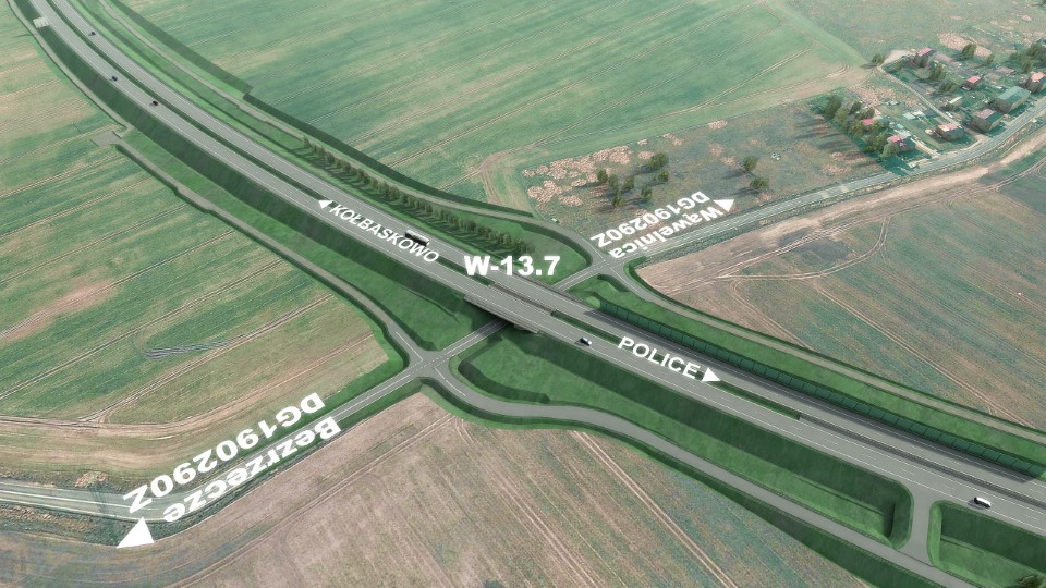 Droga S6 Kołbaskowo - Dołuje - wizualizacja