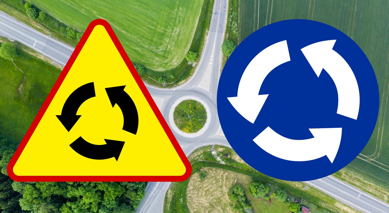 Kierowcy wciąż mylą znaki A-8 i C-12. Mandaty nawet do 1000 zł za pomyłkę na rondzie