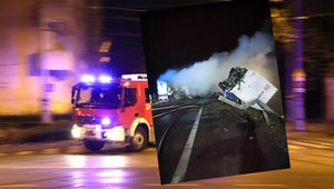 Zderzenie i pożar ciężarówek na S8. Jeden kierowca spłonął