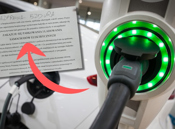 W bloku zawisła karteczka "zakaz parkowania elektryków". Ktoś zostawił dosadną odpowiedź