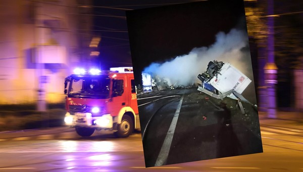 Zderzenie i pożar ciężarówek na S8. Jeden kierowca spłonął