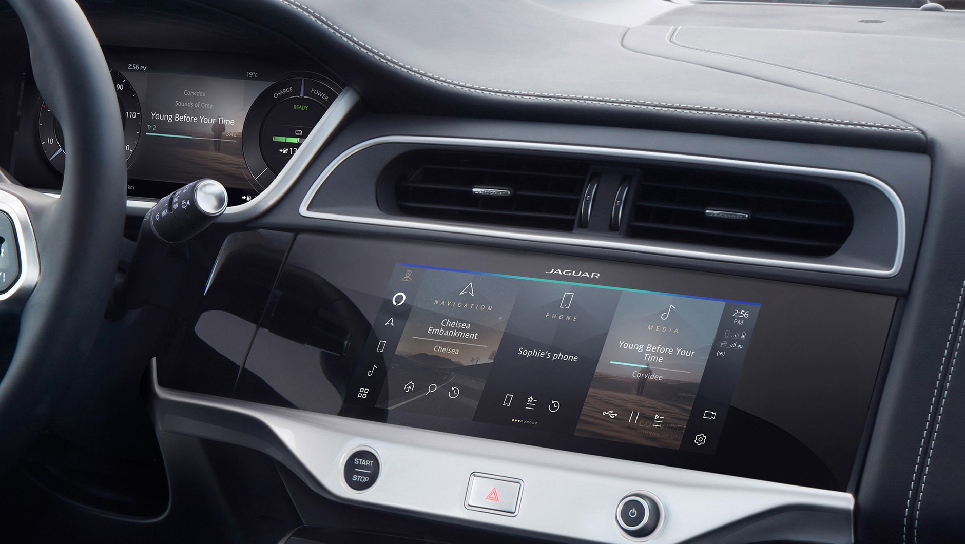 Bezprzewodowy Android Auto i Apple CarPlay, konfigurowalny ekran startowy: dostęp do cyfrowej inforozrywki.