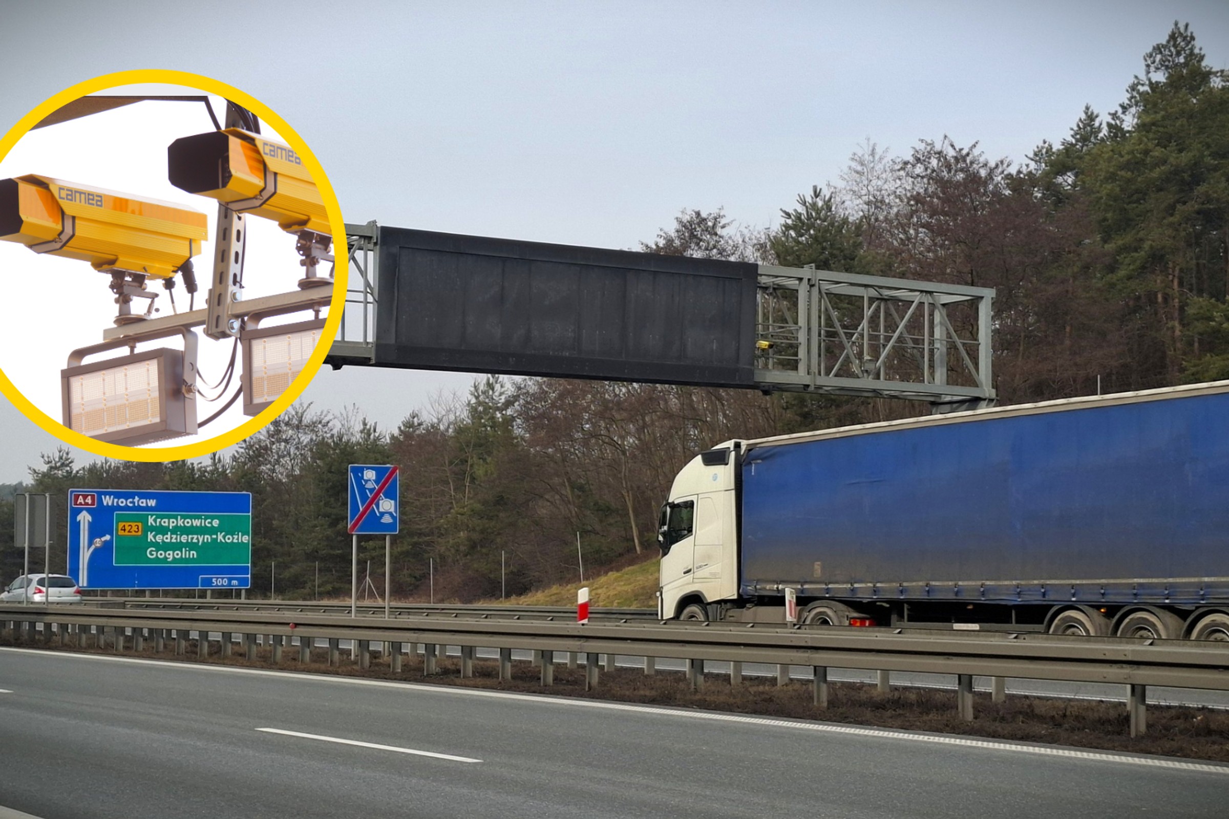 Nowy odcinkowy pomiar prędkości już działa. Kontroluje kierowców na autostradzie A4