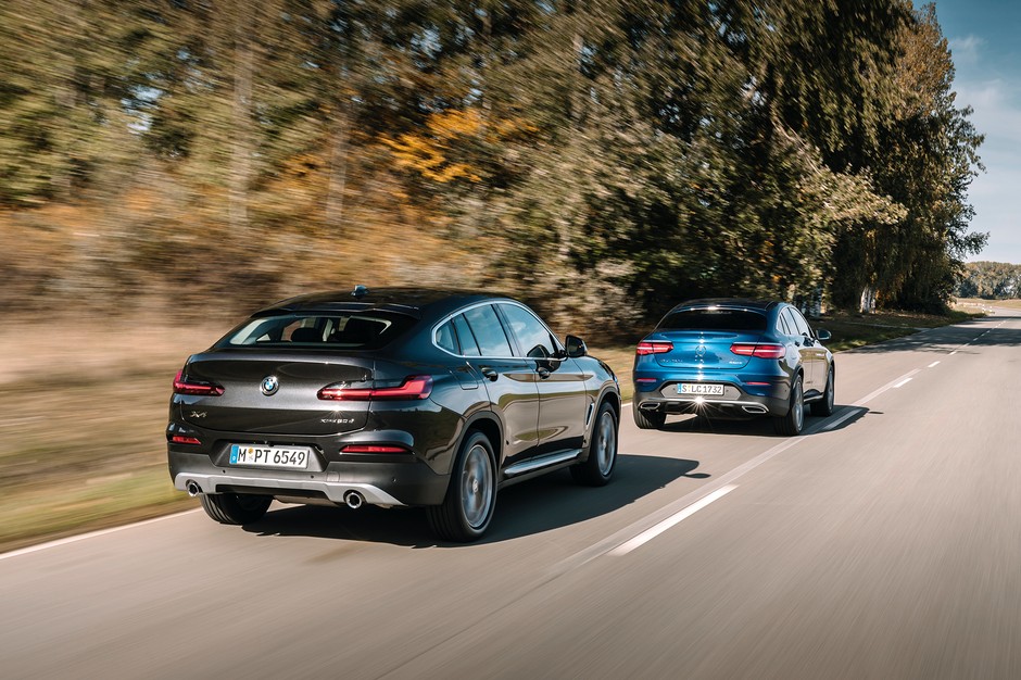 BMW X4 xDrive 20d kontra Mercedes GLC 250 d 4Matic Coupe