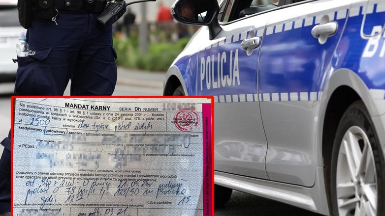 mandat dla kierowcy Porsche