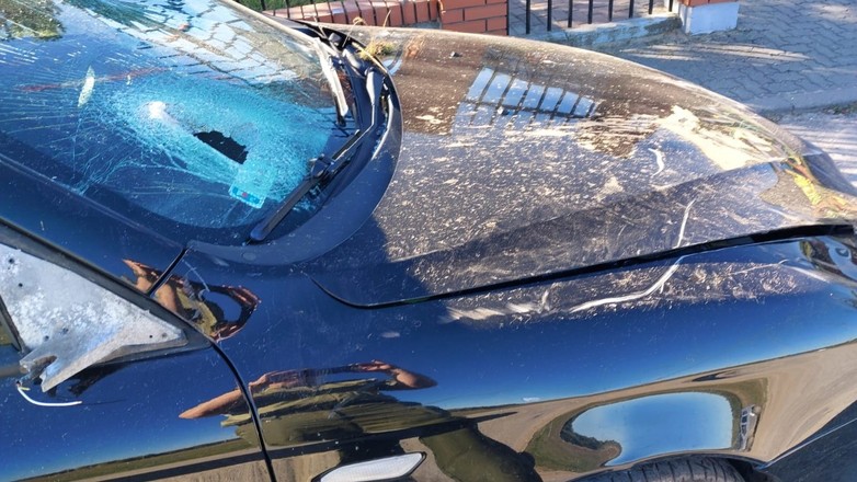 Alfa Romeo 147 ukraińskiego "kuriera", który wiózł dwóch Syryjczyków