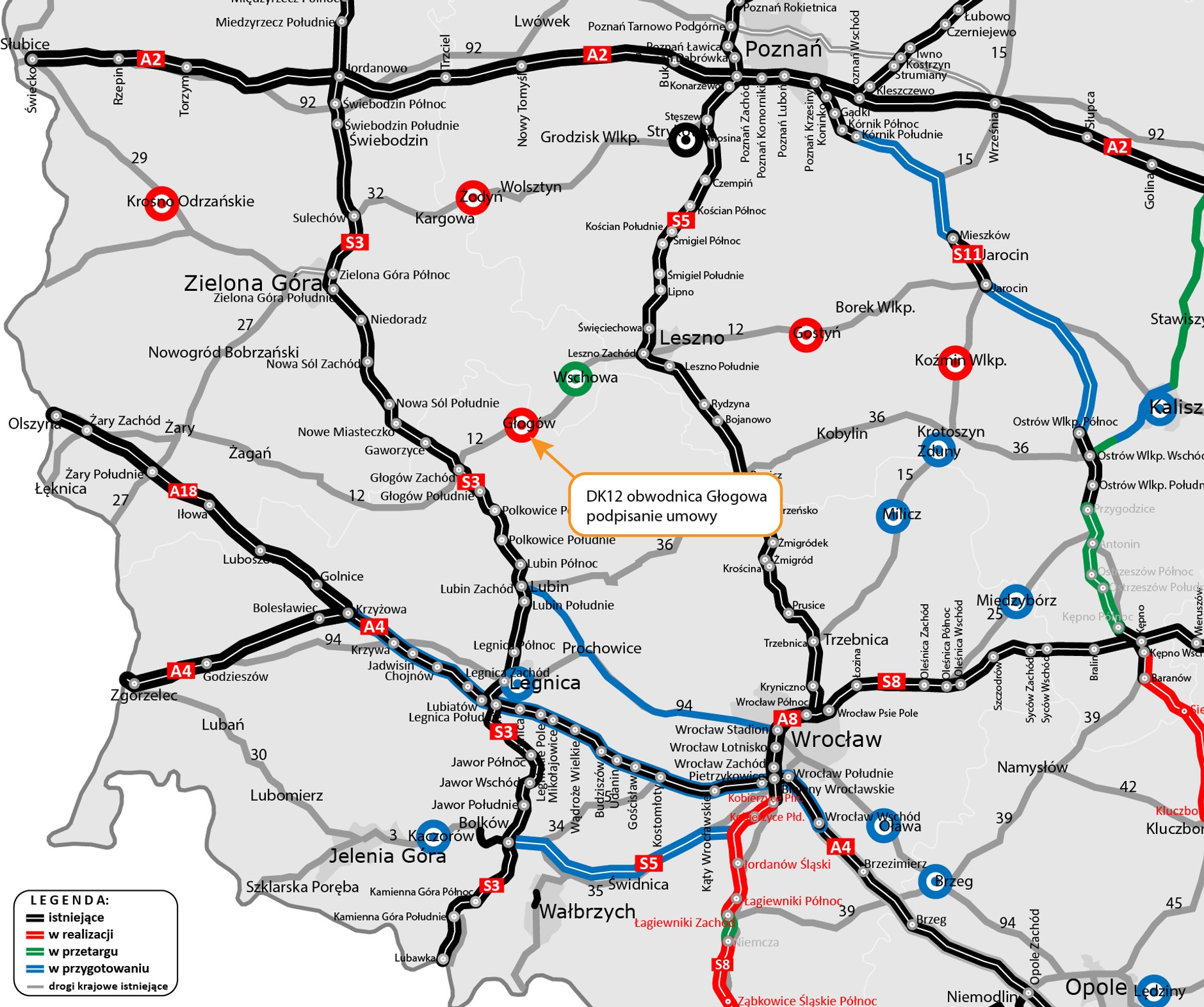 DK12 obwodnicą Głogowa