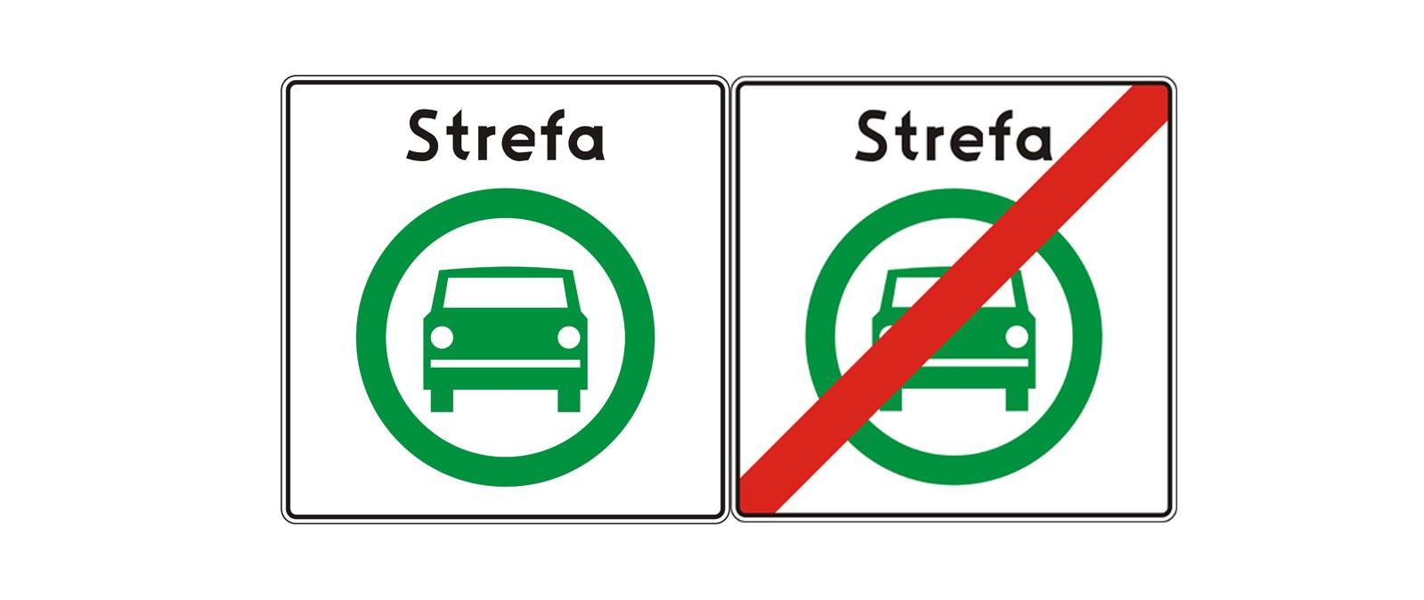 Znaki strefy czystego transportu