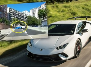 Kierowca nie opanował Lamborghini Huracana Performante. Dodał za dużo gazu [WIDEO]