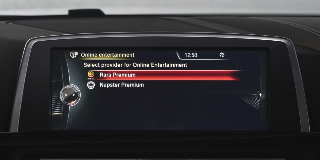 Rozrywka w trybie on-line BMW. Niestety wciąż jeszcze niedostępna w Polsce.