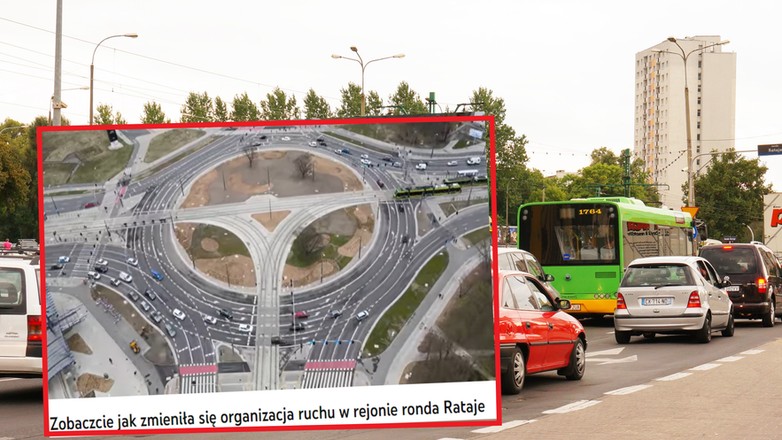 Rondo Rataje w Poznaniu jest wyjątkowo problematycznym miejscem na drogowej mapie miasta (Screen: Youtube.com/PoznanskieInwestycjeMiejskie)