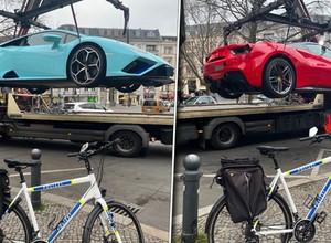 Ferrari i Lamborghini odjechały... na lawetach. Przyczynili się do tego rowerzyści