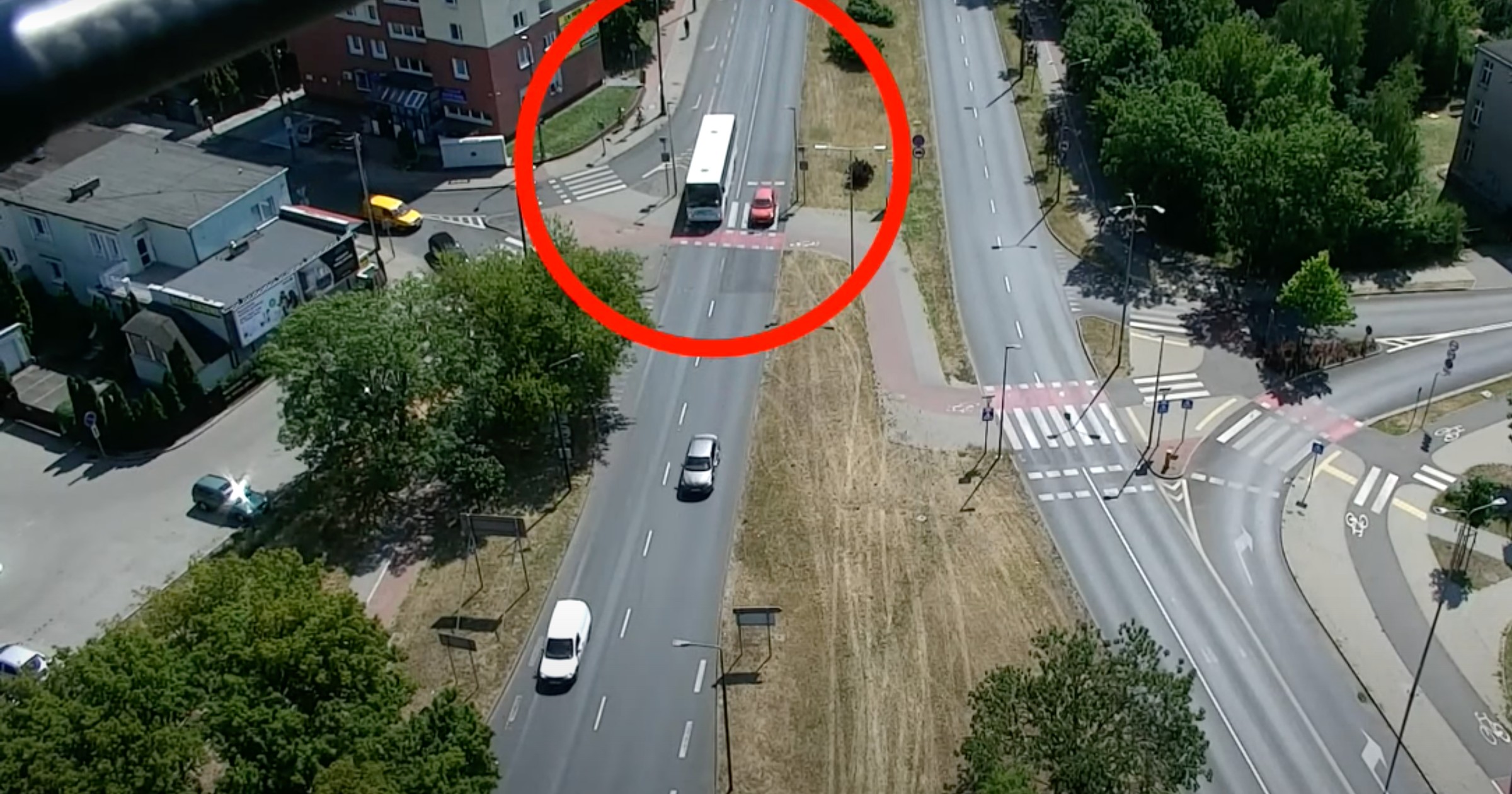 Widok z policyjnego drona