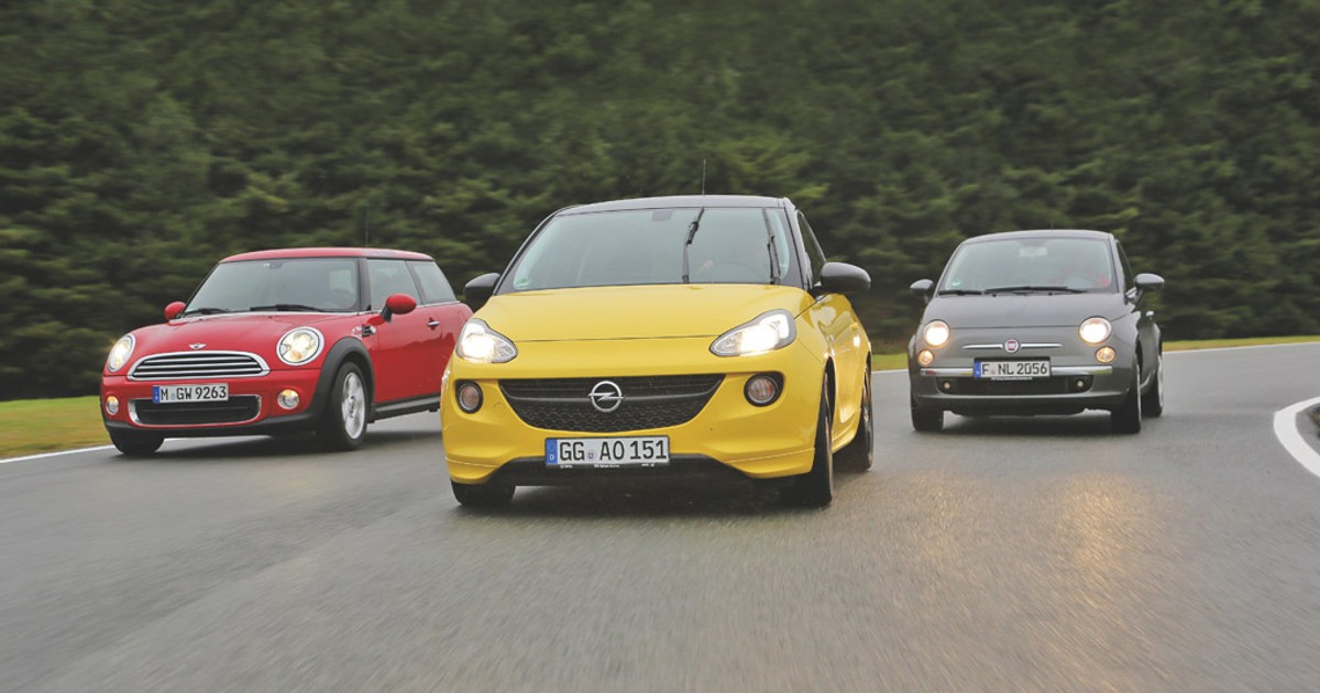 Opel Adam kontra Mini One i Fiat 500: porównanie eleganckich mieszczuchów