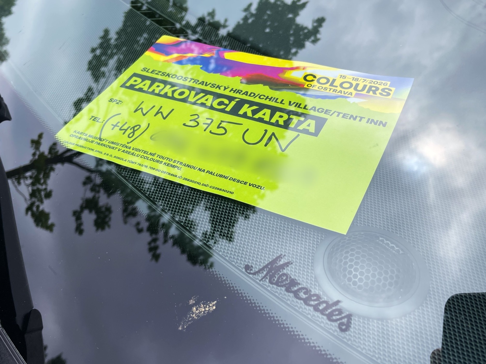 Karta parkingowa na kempingu