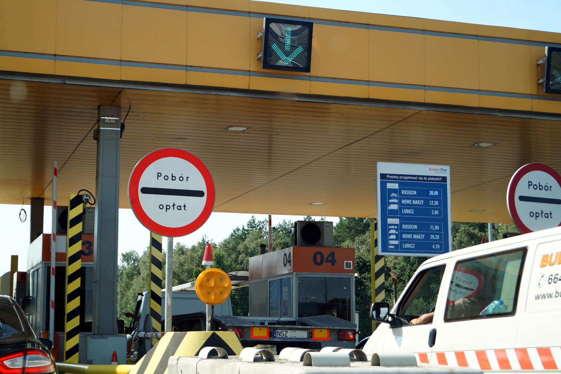 Bramki poboru opłat na autostradzie