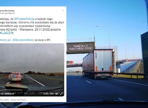 Nie spodobał mu się ten manewr. Drogowy "bandyta" na A2