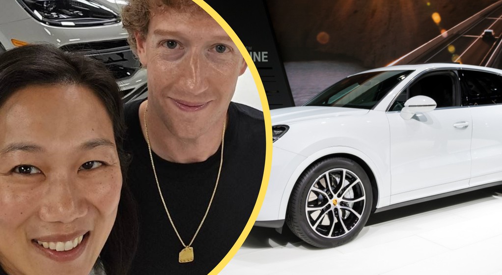 Mark Zuckerberg (w kółku z żoną Priscillą) pochwalił się, czym jeździ. To jedyne takie Porsche (Screen: Instagram/zuck)