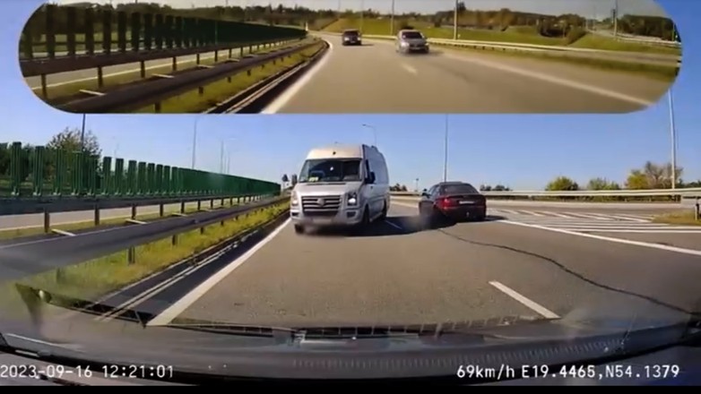 Wjechał pod prąd na ekspresówkę