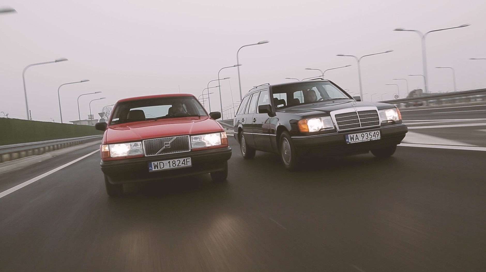 Mercedes S124 i Volvo 740 kombi
