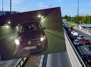 Szalona jazda w tunelu Wisłostrady. Potem było jeszcze gorzej [WIDEO]
