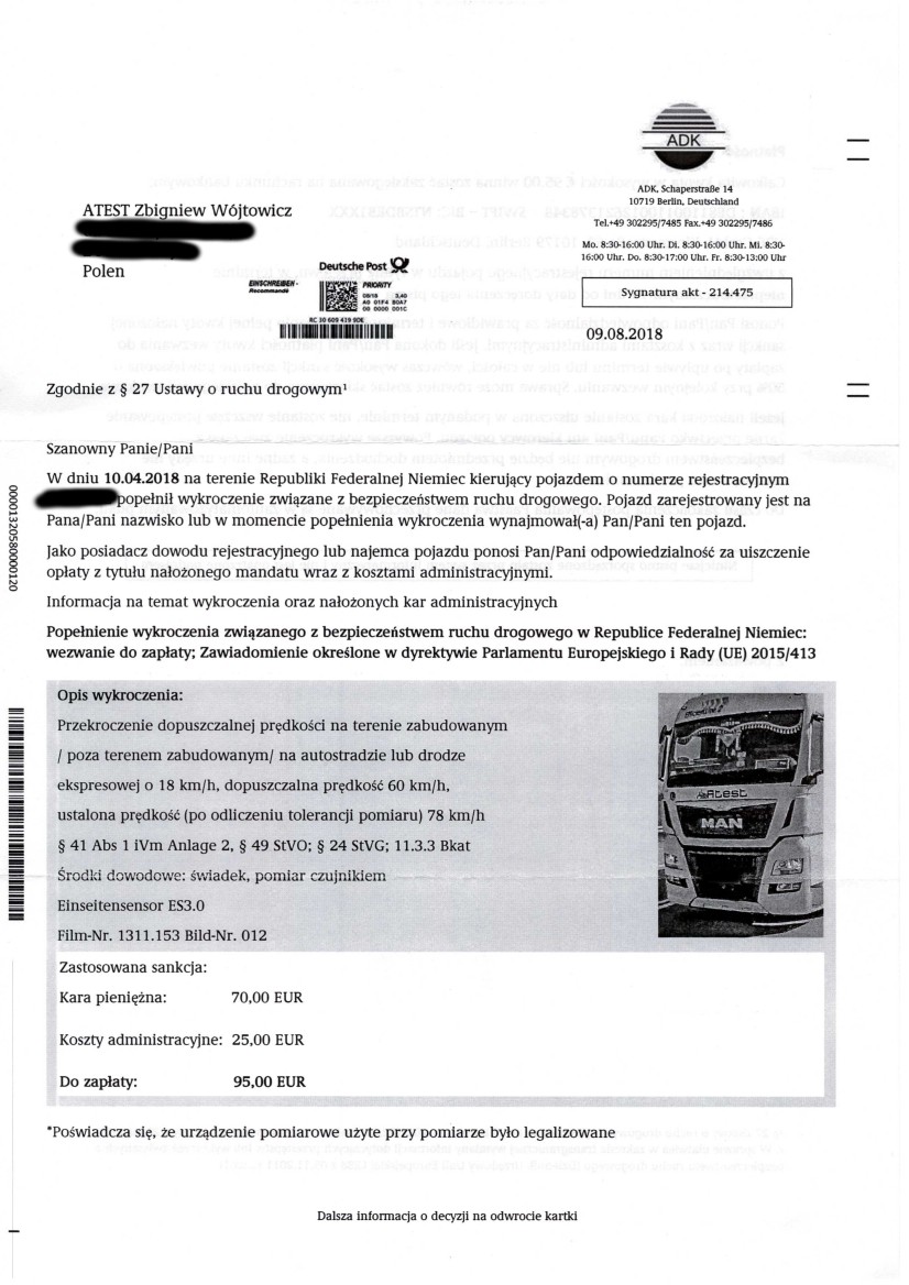 Pismo w sprawie mandatu