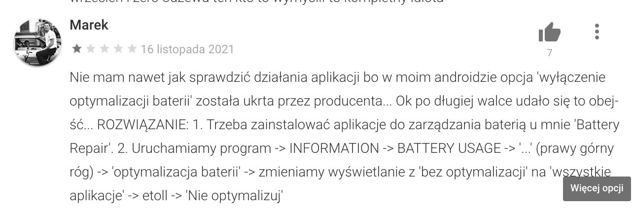 Opinia o e-Toll ze sklepu Play