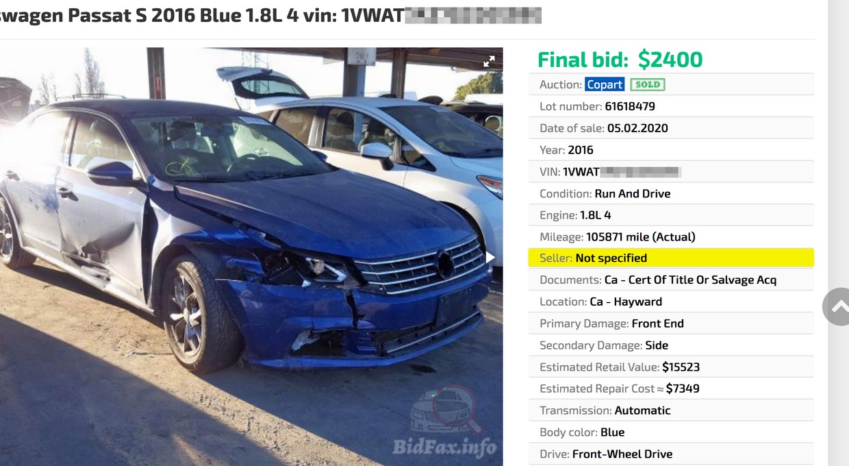 Auto sprowadzone, naprawione i jeździ. Na złom, bo to odpad z USA?