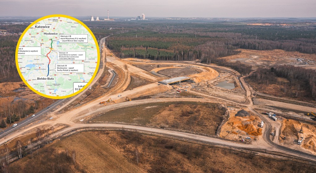 Prace przy budowie trasy S1 Mysłowice-Bieruń