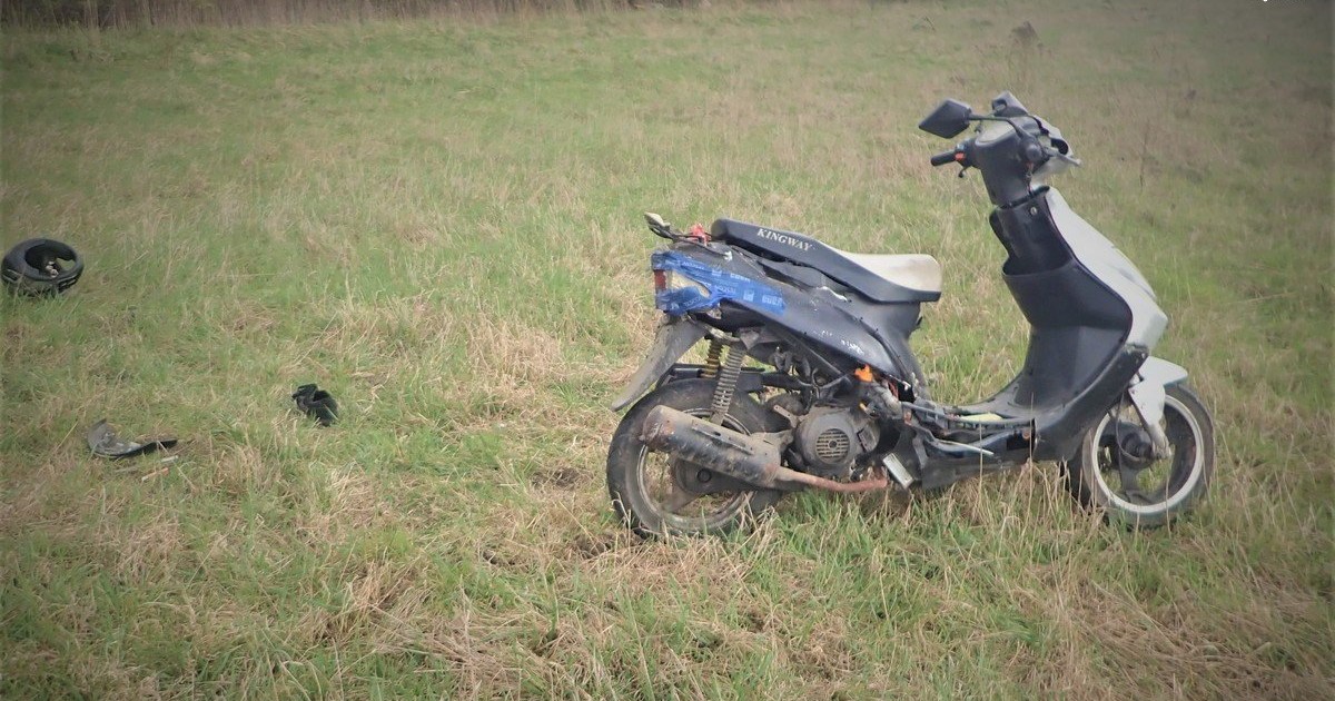 Chciał uniknąć kontroli. Skuterem próbował uciec przed policją