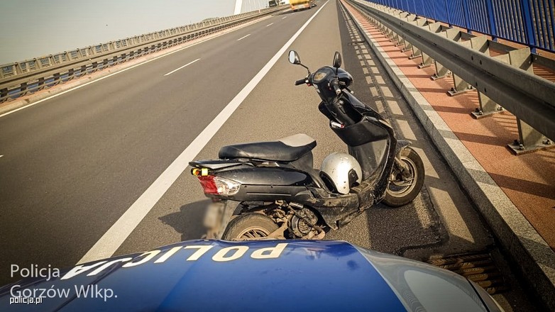 Nietrzeźwy jechał skuterem po S3 pod prąd